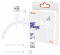 KABEL LIGHTNING DO iPhone 1m 12 11 X 8 7 MOCNY SZYBKI 2.4A RECCI